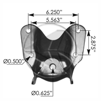 1992-1998 Ford F350 Cab & Chassis 2wd 4wd - Rear of Rear Hanger (2.25" Spring)