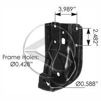 1988-2000 Chevy / GMC 1/2 Ton, 3/4 Ton, 1 Ton Pickup 4wd - Rear of Rear Hanger