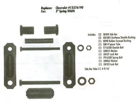 GMC/Chevy 1988-93 Front Suspension - Shackle Kit - Pair
