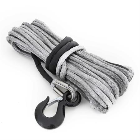 Smittybilt 15,000 Pound XRC Synthetic Winch Rope, 92 Foot Length (Gray) - 97715