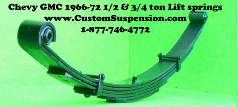 Chevy/GMC 1966-72 1/2 & 3/4 ton Front Springs 04" Lift - Pair