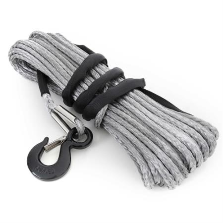 Smittybilt 10,000 Pound XRC Synthetic Winch Rope, 94 Foot Length (Gray) - 97710
