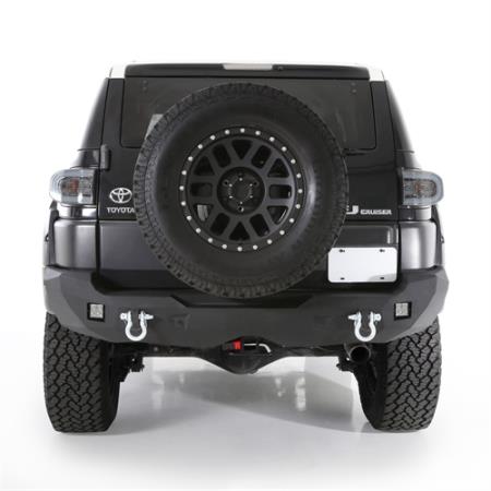 Smittybilt M1 Toyota Rear Bumper with D-ring Mounts and Additional Rear Lights Included (Black) - 614850